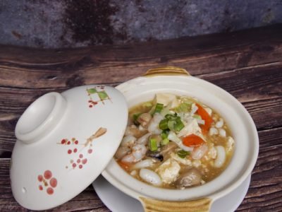 Mix Seafood with Tofu Claypot